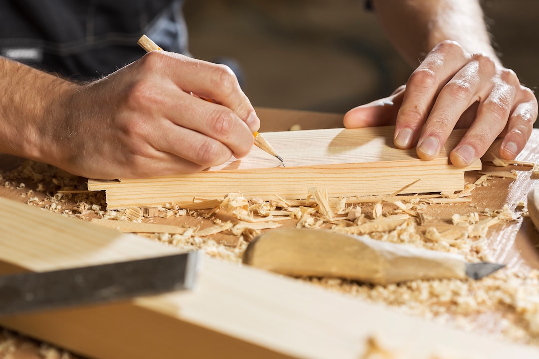 Modern woodworking workshop